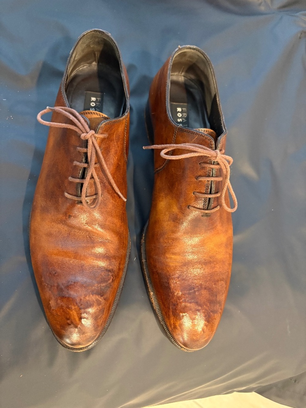 Fratelli Rossetti brown leather dress shoes 8 1/2